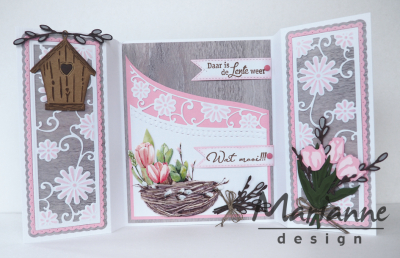 LR0515 - Marianne Design - Willow cats & birdhouse - Creatables - Detail 1