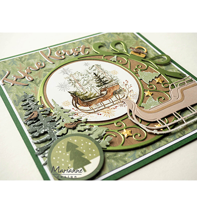 LR0872 - Marianne Design - Sleigh - Noël, hiver - Detail 1