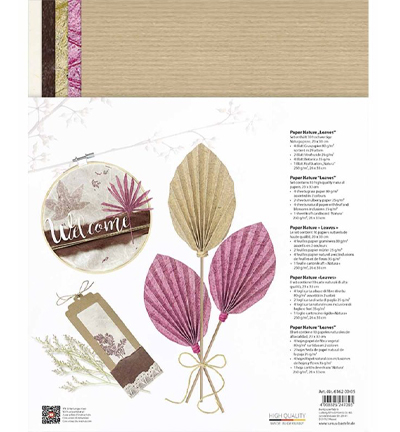 61620005 - Ursus - Papier Nature, Leaves(Feuilles), 11 feuilles 23x33cm - Nature du papier - Detail 1