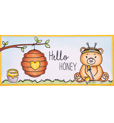 SL-SS-SCD37 - StudioLight - Bear and Bees Sweet Stories nr.37 - Animaux - Detail 1