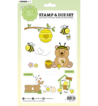 SL-SS-SCD37 - StudioLight - Bear and Bees Sweet Stories nr.37 - Animaux - Detail 10