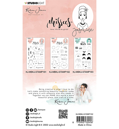 KJ-MBKJ-STAMP182 - Karin Joan - Jasmine Missees nr.182 - Gens - Detail 1