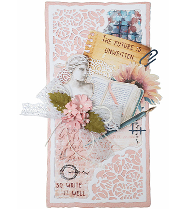JMA-WYS-CD200 - Jenine's - Doily slimline card Write Your Story nr.200 - Doily - Detail 2