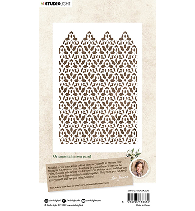 JMA-ES-MASK105 - Jenine's - Ornamental screen panel Essentials nr.105 - Ornament, Dots - Detail 1