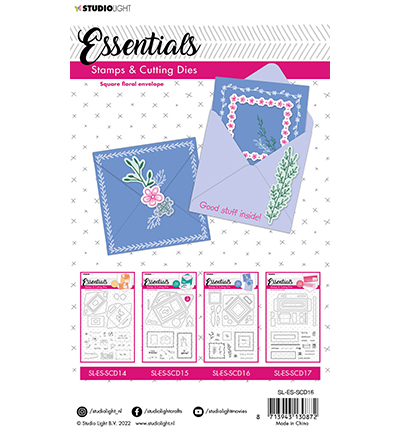 SL-ES-SCD16 - StudioLight - Square floral envelope Essentials nr.16 - Enveloppe, boîte - Detail 1