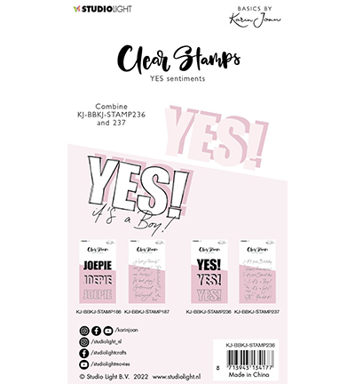 KJ-BBKJ-STAMP236 - Karin Joan - Sentiments YES Essentials nr.236 - Tampons Karin Joan - Detail 1