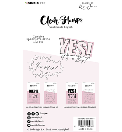 KJ-BBKJ-STAMP237 - Karin Joan - Sentiments ENGLISH Essentials nr.237 - Tampons Karin Joan - Detail 1