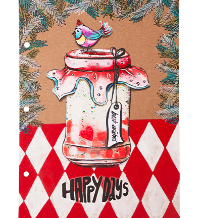 ABM-BTN-STAMP148 - Art by Marlene - Little Jar Back To Nature nr.148 - Jardin - Detail 3