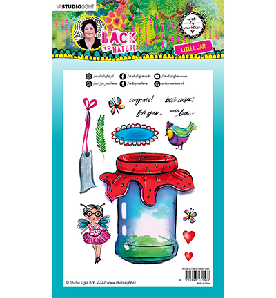 ABM-BTN-STAMP148 - Art by Marlene - Little Jar Back To Nature nr.148 - Jardin - Detail 1