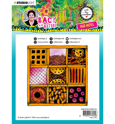 ABM-BTN-STAMP153 - Art by Marlene - Bug Hotel Back To Nature nr.153 - Jardin - Detail 1
