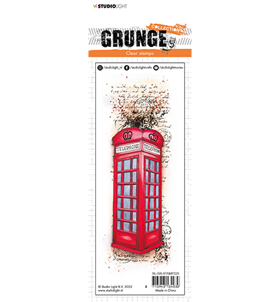 SL-GR-STAMP226 - StudioLight - Telephone booth Grunge Collection nr.226 - Courrier/lettre - Detail 1