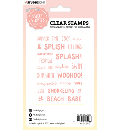 SL-SS-STAMP270 - StudioLight - Quotes small Splish splash Sweet Stories nr.270 - Tampons Studio Light - Detail 1 SL-SS-STAMP270 - StudioLight - Quotes small Splish splash Sweet Stories nr.270 - Tampons Studio Light - Detail 1