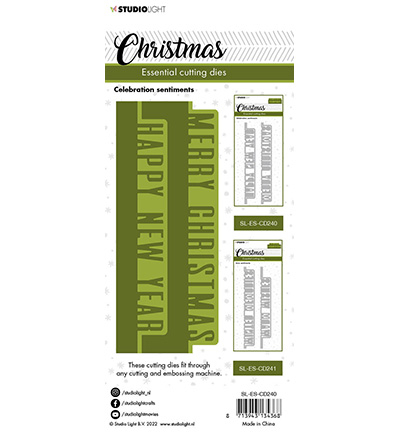 SL-ES-CD240 - StudioLight - Christmas Celebration sentiments Essentials nr.240 - Matrices Essentials - Detail 1