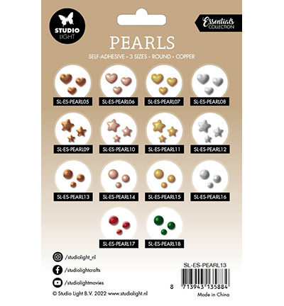 SL-ES-PEARL13 - StudioLight - Copper pearls Essentials nr.13 - Adhesive Pearls - Detail 1