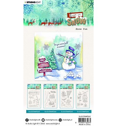 SL-LIS-STAMP265 - StudioLight - Snow fun Let it snow nr.265 - Noël, hiver - Detail 1