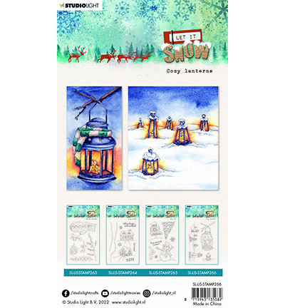 SL-LIS-STAMP266 - StudioLight - Cozy lanterns Let it snow nr.266 - Noël, hiver - Detail 1
