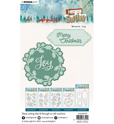 SL-LIS-CD376 - StudioLight - Wreath joy Let it snow nr.376 - Matrices Studio Light - Detail 1 SL-LIS-CD376 - StudioLight - Wreath joy Let it snow nr.376 - Matrices Studio Light - Detail 1