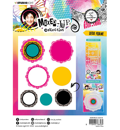 ABM-MUC-CD418 - Art by Marlene - Deco Frame Mixed-Up Collection nr.418 - Cadre / border - Detail 1