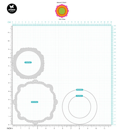 ABM-MUC-CD418 - Art by Marlene - Deco Frame Mixed-Up Collection nr.418 - Cadre / border - Detail 2