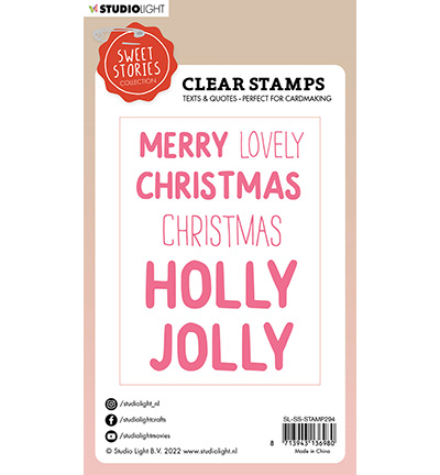 SL-SS-STAMP294 - StudioLight - Quotes large Holly jolly Sweet Stories nr.294 - Tampons Studio Light - Detail 1 SL-SS-STAMP294 - StudioLight - Quotes large Holly jolly Sweet Stories nr.294 - Tampons Studio Light - Detail 1