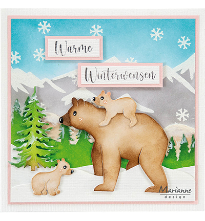 CR1601 - Marianne Design - Bears by Marleen - Animaux - Detail 4