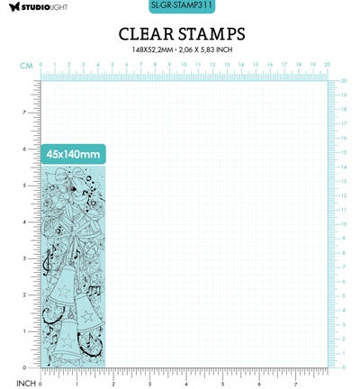 SL-GR-STAMP311 - StudioLight - Jingle bells Grunge Collection nr.311 - Noël, hiver - Detail 1