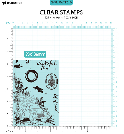 SL-GR-STAMP318 - StudioLight - Winter truck Grunge Collection nr.318 - Noël, hiver - Detail 1