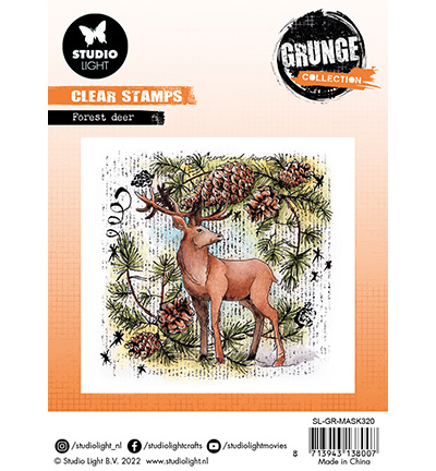 SL-GR-STAMP320 - StudioLight - Forest deer Grunge Collection nr.320 - Noël, hiver - Detail 2