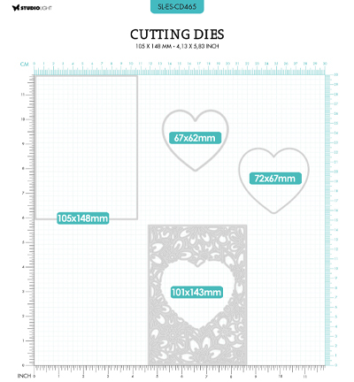 SL-ES-CD465 - StudioLight - Floral Heart Frame Essentials nr.465 - Armour - Detail 1