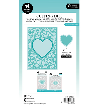 SL-ES-CD465 - StudioLight - Floral Heart Frame Essentials nr.465 - Armour - Detail 2