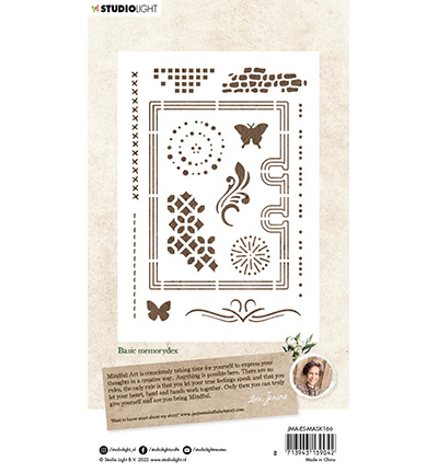 JMA-ES-MASK166 - Jenine's - Basic memorydex Essentials nr.166 - Ornament, Dots - Detail 2