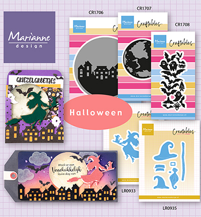 LR0935 - Marianne Design - Witch hat & broomstick - Noël, hiver - Detail 2