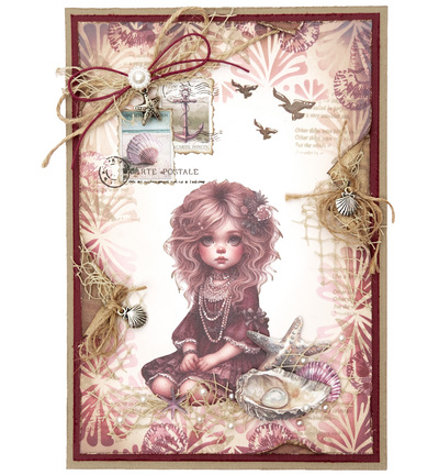 JMA-TH-MASK392 - Jenine's - Shell pattern Tide of Hope nr. 392 - Tide of Hope - Detail 2 JMA-TH-MASK392 - Jenine's - Shell pattern Tide of Hope nr. 392 - Tide of Hope - Detail 2