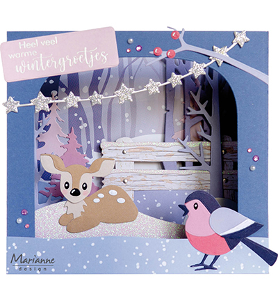 AK0091 - Marianne Design - Eline's Winter Dreams backgrounds - Eline - Detail 1