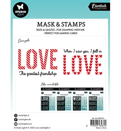 SL-ES-MST01 - StudioLight - Love sentiments Essentials nr.01 - Set Stamp and Mask - Detail 1