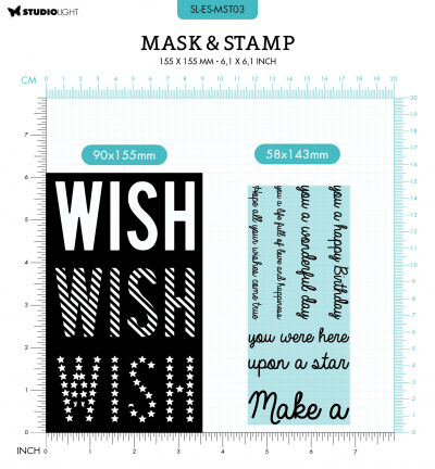SL-ES-MST03 - StudioLight - Wish sentiments Essentials nr.03 - Set Stamp and Mask - Detail 2