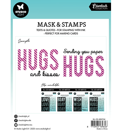 SL-ES-MST04 - StudioLight - Hugs sentiments Essentials nr.04 - Set Stamp and Mask - Detail 1