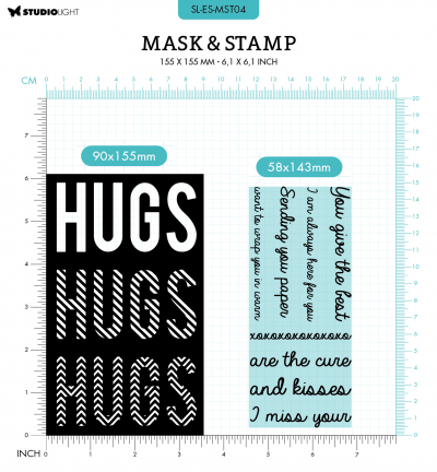 SL-ES-MST04 - StudioLight - Hugs sentiments Essentials nr.04 - Set Stamp and Mask - Detail 2