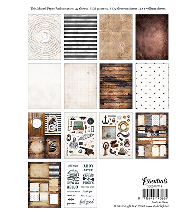 SL-ES-MPP19 - StudioLight - Vintage Treasures Sea Essentials nr.19 - Mixed Paper Pad - Detail 1