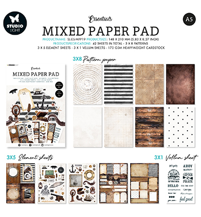 SL-ES-MPP19 - StudioLight - Vintage Treasures Sea Essentials nr.19 - Mixed Paper Pad - Detail 2