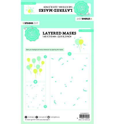 SL-SS-MASK191 - StudioLight - Balloons Sweet Stories nr.191 - Fête - Detail 1