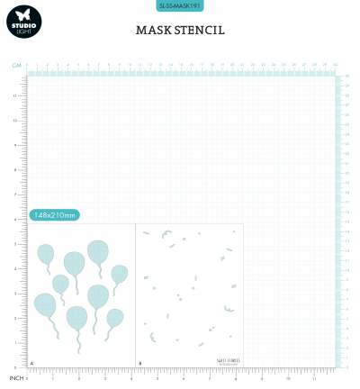 SL-SS-MASK191 - StudioLight - Balloons Sweet Stories nr.191 - Fête - Detail 2