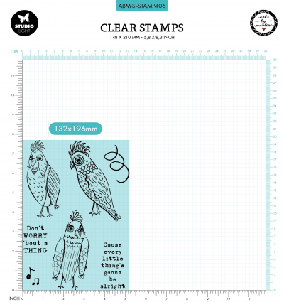 ABM-SI-STAMP406 - Art by Marlene - Don't worry Signature Collection nr.406 - Animaux - Detail 4