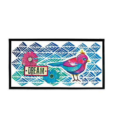 ABM-SI-MASK186 - Art by Marlene - Calming trio Signature Collection nr.186 - Cadre / border - Detail 2