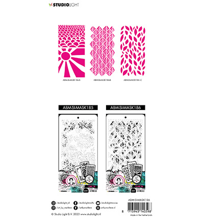 ABM-SI-MASK186 - Art by Marlene - Calming trio Signature Collection nr.186 - Cadre / border - Detail 4