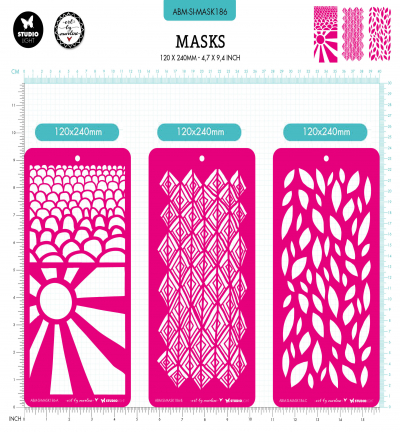 ABM-SI-MASK186 - Art by Marlene - Calming trio Signature Collection nr.186 - Cadre / border - Detail 5