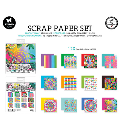 ABM-SI-PS25 - Art by Marlene - Scrap Paper Signature Collection nr.25 - Paper Set - Detail 2