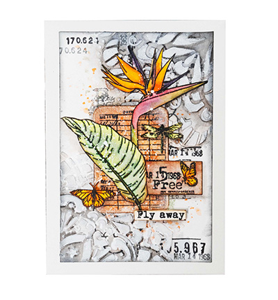 JMA-FOF-STAMP420 - Jenine's - Script Strelitzia Feelings of Freedom nr.420 - Courrier/lettre - Detail 1