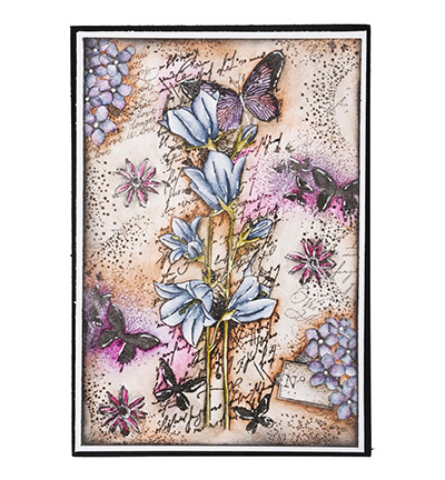 SL-GR-STAMP391 - StudioLight - Blue bell flower Grunge collection nr.391 - Fleurs - Detail 1