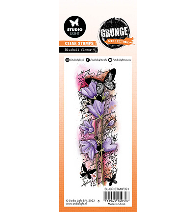 SL-GR-STAMP391 - StudioLight - Blue bell flower Grunge collection nr.391 - Fleurs - Detail 2